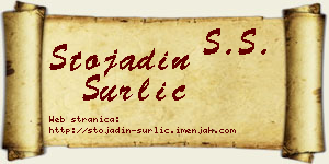 Stojadin Surlić vizit kartica